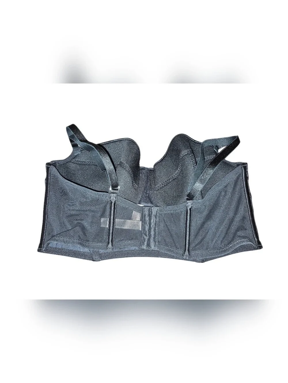 Auden Black Satin Longline Bustier Size XL - Picture 6 of 6